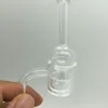 2mm XL Flat Top Quartz Banger Nails 10mm 14mm 18mm clear joint with Glass carb cap For Glass Bongs Oil Rigs