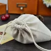 Vintage Linen Drawstring Bags Sack 8x10cm 3x4inch Makuep Jewelry Gift Packaging Pouch2805103