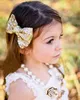 Baby Girl Kids Sequin Bowknot Bow Hair Clip Sweet Spädbarn Glitter Hårstolar Europa stil Baby Headdress Tillbehör