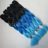 Ombre Synthetic Braiding Hair 24inch 100g Ombre Three Color Jumbo Crochet Braids Twist Synthetic Hair Extensions