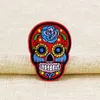 8 Stile, mehrfarbige Totenkopf-Aufnäher für Kleidung, Taschen, Transfer-Applikation zum Aufbügeln für Jacken, Jeans, DIY, zum Aufnähen, gesticktes Abzeichen 7364196