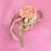 6 PCSLOT 2020 NYTA ARRIVALS Pink Wedding Handmade Artificial Bride Wrist Flowers Bridesmaid Wrist Corsage Cheap6303725