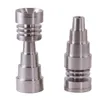 유니버설 Domeless 6 in 1 티타늄 손톱 10mm 14mm 18mm 공동 남성과 여성 GR2 Domeless 네일 유리 봉 물 파이프 Dab Rigs