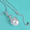 Promotion Sale 925 silver&gold&18k rose gold Pearl necklace Christmas fashion 925 Silver necklace jewelry FREE Shipping 1389