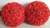 12quot 30cm künstliche Rose Seidenblume rote Kusskugeln für Weihnachtsschmuck Hochzeit Party Dekorationen Supplies1359210