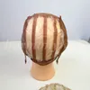 Peruk Yapımı İçin Peruk Caps ayarlanabilir sapanlar geri İsviçre dantel tam ön dantel peruk cap peruk örgü net saç uzatma