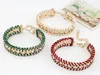 Mulheres Estilo Estilo Cor Braceletes Pulseiras de Liga de Ouro para Mulheres Braceletes Cadeia Chunky