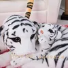 Dorimytrader grande tigre deitado criança tigre brinquedo de pelúcia boneca animal realista tigre presente de aniversário para crianças 24 polegadas 60 cm DY618999709077