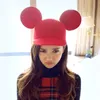 Mouse design wool cap for woman fashion wool hat fedora caps 3 Colors Free Shipping