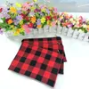 Buffalo Redblack WhiteBlack Plaid Cotton Makeup BACK Black Foder Gold Zip Women toalettväska 7x10in fartyg av DHL214M