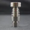 Duas funções Domeless Titanium Prego Para Ambos 14.5 MM e 18.8 MM Masculino Grau 2 GR2 Prego De Titânio Fit Vidro Bong Tubo De Água