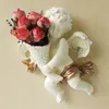 أوروبية واقية البيئة الراتنج ملاك الحائط الحرير زهرة زهرية ثلاثة فرع من الزهور الاصطناعية التعادل في بيع زاوية