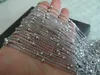 Tägliche Angebote großhandelspreis 5 meter / los Silber Edelstahl Mode Perlen Link kette DIY schmuck finden / Kennzeichnung Frauen 4mm kugel fein