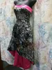자홍색 Strapless 카모 댄스 파티 드레스 낮은 낮은 들러리 드레스 Realtree 위장 공식 홈 커밍 드레스 Actrual 이미지 파티 드레스