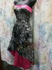 Fuchsia Strapless Camo Prom Klänningar Hög Låg Brudtärna Klänningar Realtree Camouflage Formell Homecoming Dress Actrual Image Party Gown