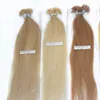 100 gr / paket U Spitze Haarverlängerung Nagel Vorgebundene Fusion Glattes Haar 100 strands / pack Keratin Stick Brasilianisches Menschenhaar # 18 # 10 # 8 # 1B # 613