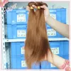 8A Peruanische Reine Haar Seidige Gerade Bundle-angebote Honig Blonde Menschliche Haarwebart Einschlag Verlängerungen 100G / Pcs 10-30 Zoll, keine Verwicklung, keine Sheding