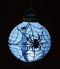 Led halloween pumpa lampor lampa papper lykta spindlar fladdermönster skull mönster dekoration LED batterilampor ballons lampor för barn