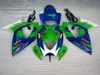 Suzuki GSX-R600 / 750 06 07 K6 그린 블루 코로나 GSXR 600 750 2006 2007 맞춤형 페어링 세트 Z82B