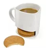 Trevlig keramisk kex Koppar Kaffe Kakor Mjölk Dessert Cup Te Cups Bottom Store Muggar för Cookie Biscuits Fickor Holder 24PCS A87