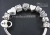 100pcs/lot Tibetan Silver Heart Spacer Big Hole Beads Metal Alloy Bead Fit European Bracelet Jewelry DIY