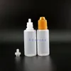 20ML 100PCS/Lot LDPE Plastic Dropper Bottles With Child Proof safe Caps & Tips Vapor Liquid Squeeze bottle with short nipple