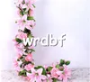 Silk Rose Lily Vine 160cm / 62.99 "Längd Konstgjorda blommor Rosor Liljor Rattan Flower Cane 3 Färger för Wedding Centerpiece
