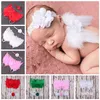 10SET Angel Wings Feather Wings Baby Girl Flower Lace Headband Photo Shoot Hair Accessories For Newborns Head Band costume Photo Prop YM6119