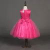 2018 Yaz Çocukları Sequin Dress Girls Tutu Dantel Çiçek Uzun Elbiseler Prenses Şifon Resmi Çocuk Elbise Moda Kız Giysileri 100-170 LH03