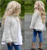 Dziecko Odzież Ins Swetry Dziewczyny Księżniczka Party Knitwear Dzieci Dzianiny Pulower Zima Z Długim Rękawem Jumper Fashion Płaszcz Kurtki Outerwear B3505