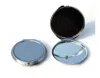 Spersonalizowane kompaktowe lustro okrągłe srebrne metalowe grawerowane makijaż Lustro Prezent z woreczkami Wedding Favors 18032-1 Bezpłatna wysyłka