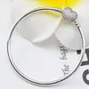 Dorapang s925 pulsera clásica de plata pura estándar con forma de corazón transparente Charm Beads adecuado para accesorios de cadena de cristal DIY fábrica completa