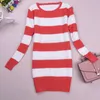 Casual Sweater Women Pullovers Tops Winter Fall 8 Colors Striped Patchwork Women Sweaters Fashion Women Clothing