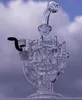 Yeni Gel Büyük 11.8 "Sekiz Geri Dönüşümler Cam Bong Dabs Percolator Cyclone Helix Su Borusu Böyle bir karmaşık geri dönüşüm petrol kulesi
