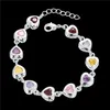 Hot Christmas Sale 925 Silver Stones Heart Armband DFMCH368, Gloednieuw geplateerd Sterling Zilveren Ketting Link Edelsteen Armbanden Hoogwaardig