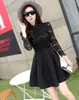 2015 the newest autumn and winter dress top fashion dress bud silk long sleeve dress top fashion Korean style film star dress