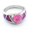 Fire Opal Rings Pink Color Fashion Mexico Jewelry012342508867