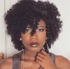 Cheveux humains courts crépus bouclés pleine perruque de lacet afro-américain style bob afro perruques avant pour les femmes noires diva1