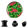 KUBOOZ Acrylic Ancient Plant Flowers Ear Plugs Tunnels Piercings Body Jewelry Piercing Gauges Expander Stretchers Whole 6-25mm2419