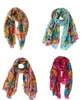 20st Lot Fashion Spring och Autumn Overdized Long Scarf Shawl Women's Floral Scarves Shawl Voile Scarf 160 50cm Shippin283f