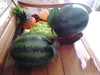Stor storlek konstgjord faux vattenmelon simulering av plastfrukter för skrivbordsdekoration vardagsrumsmöbler heminredning7501029