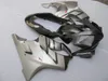 Kit de carenado del molde de inyección para HONDA CBR600F4I 04 05 06 07 CBR600 F4I 2004 2005 2006 2007 Plata Carenados negro kit Hn39