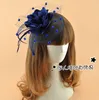 17 Colors Cute Girl Fascinator Bridal Hats Feather Flowers Headpiece Wedding Party Hair Accessories Cocktail Party Headwear Factory Sell