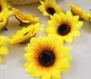 1000pcs/lot 2.8'' Artificial Flowers Silk sunflower heads Flower Simulation flowers Decorative for Party wedding Home Wholesale