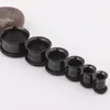 Rostfritt stål svart enstaka flare kött tunnel f21 mix 314mm 200pcslot öronproppar piercing smycken7723996