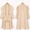 Wholesale-Stylish Women Lady Casual Cardigan Solid Long Sleeve X-Long Waterfall Coat Outwear 2Color