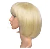 Woodfestival Short Bob Wig Heat Hair Hair شعر مستعار شقراء الأزياء الطبيعية السيدات على التوالي