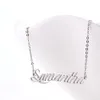 Name necklace Personalized for women letter font Tag " Samantha " Stainless Steel Gold and Silver Customized Name Necklace ,NL-2399