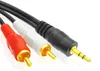 5Ft 1.5m Stereo Audio 3.5mm Male Jack to AV 2RCA Audio Cable 3.5mm to 2 RCA Free Shipping