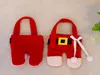 100 pz/lotto Fedex DHL liberano il trasporto Decorazioni di Natale all'ingrosso Santa felice argenteria titolari tasche decorazione della cena